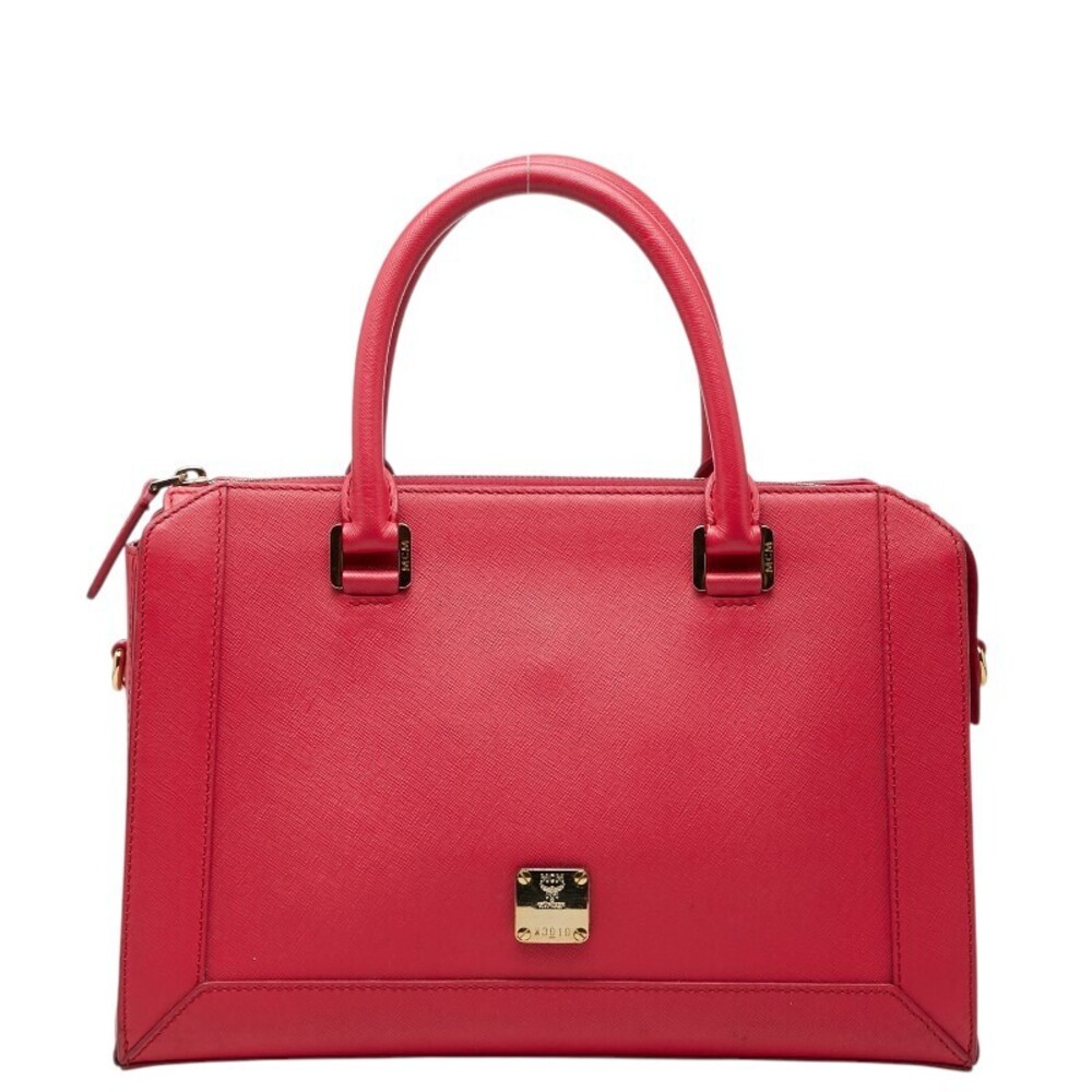 MCM handbag tote bag pink leather